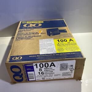 Square D 100 Amp Load Center Type 1 Enclosure QO816L100DS Surface Mount Breaker